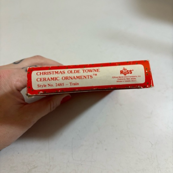 🛍️3/$30 Vintage Russ ceramic train Christmas holiday tree ornament decoration‎ - Picture 5 of 12